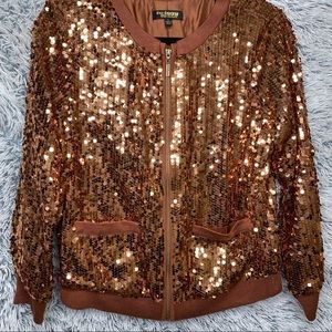 Twiggy London Sequin Bomber Jacket